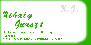 mihaly gunszt business card